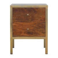 gold iron frame bedside