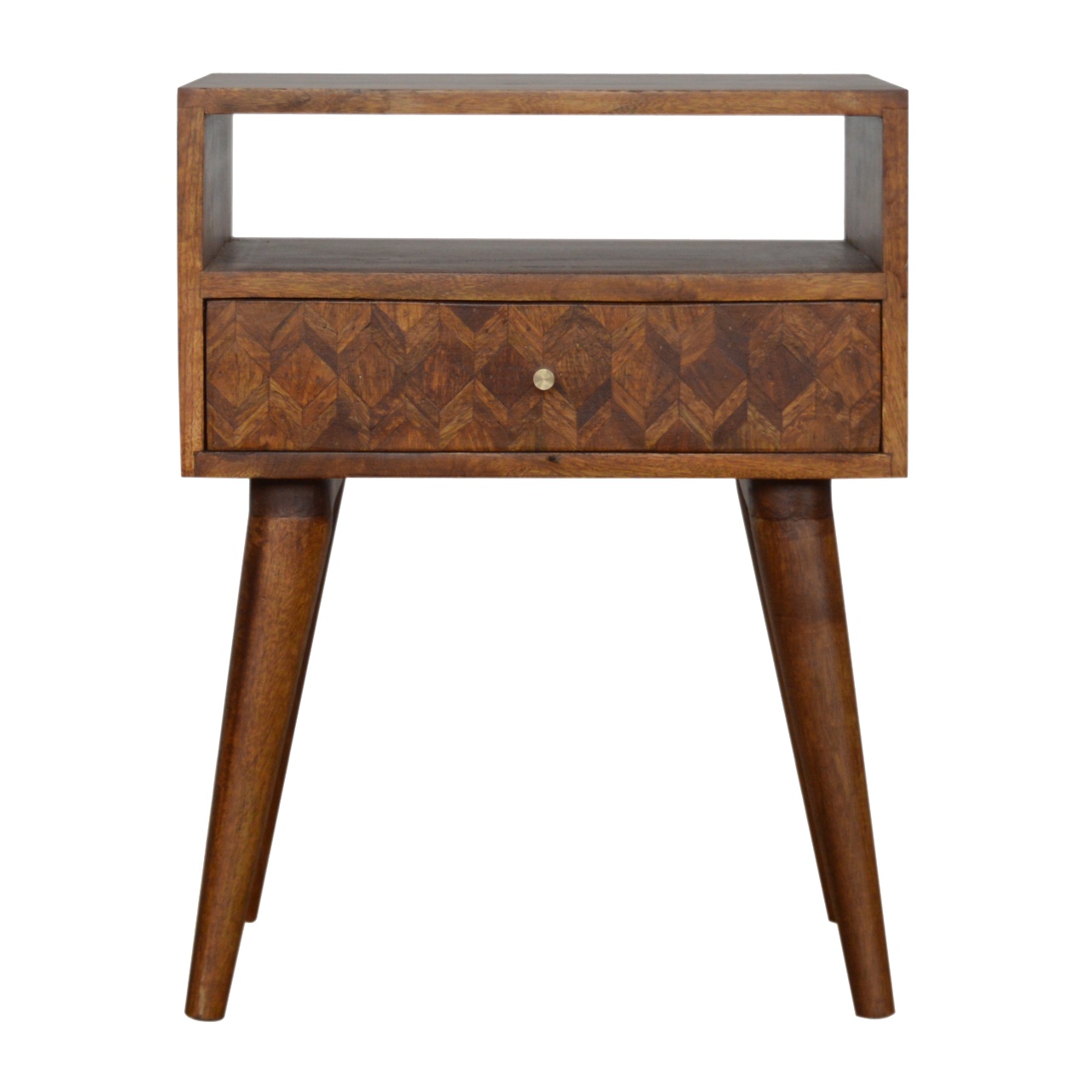 Assorted Chestnut Bedside with Open Slot