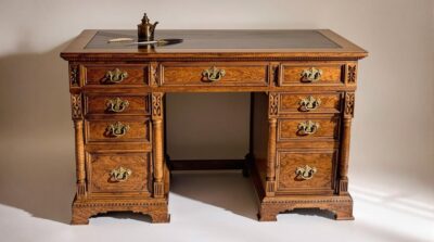 vintage wooden writing desk